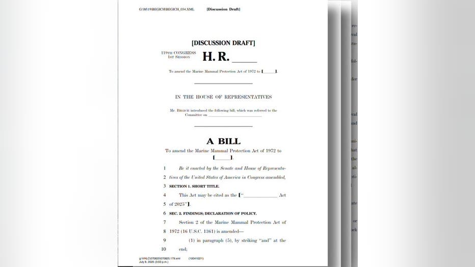 Marine Mammal Protection Act amendment draft