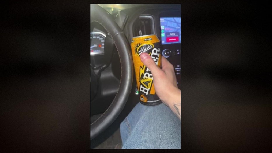 Tapia Snapchat photo of Mike's hard Lemonade