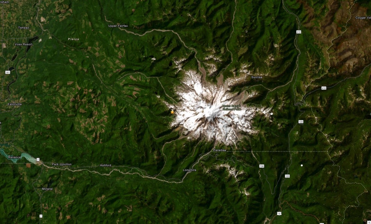 2.5-magnitude earthquake measured near Ashford, WA
