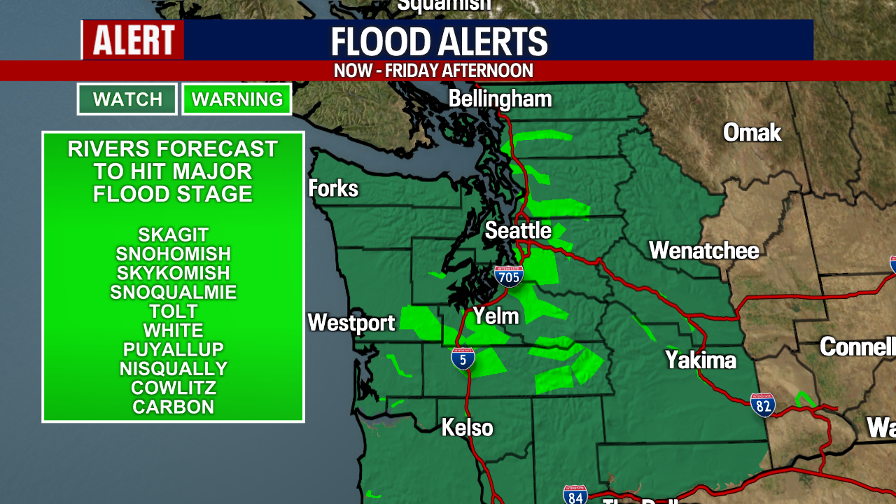 Seattle weather: Round two of heavy rain, wind hits Tuesday