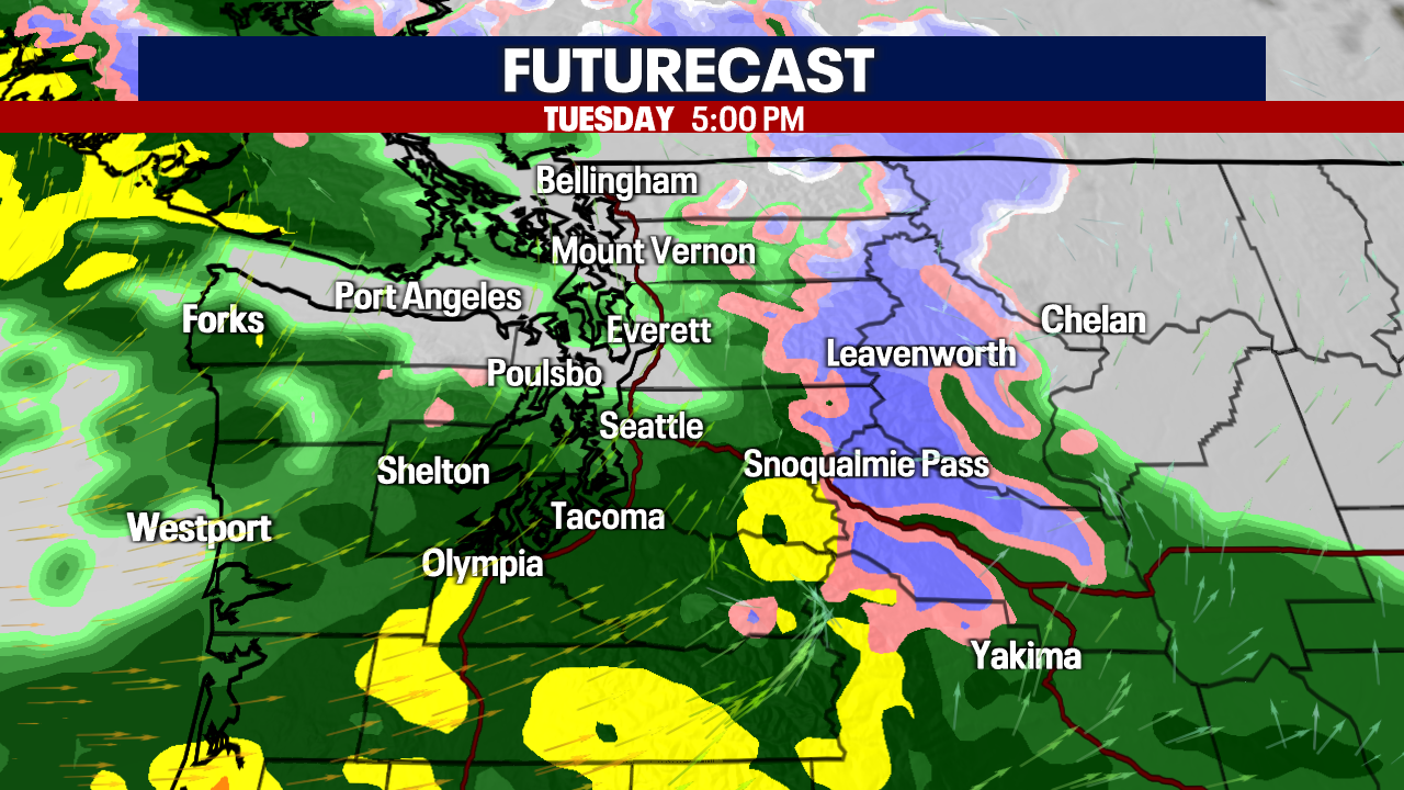 Seattle Weather: Rain break Tuesday morning, increasing showers by afternoon