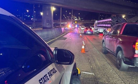 Driver suspected of impairment arrested after I-5 crash in Seattle