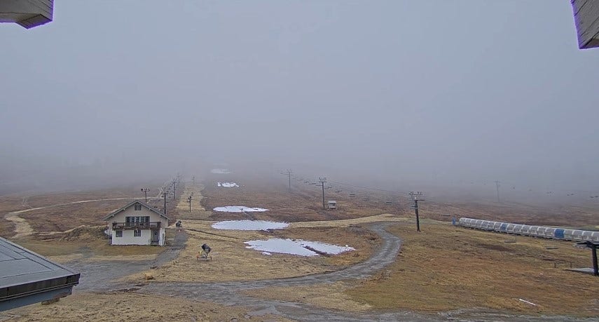 Summit at Snoqualmie ski slopes bare after WA's atmospheric river storms