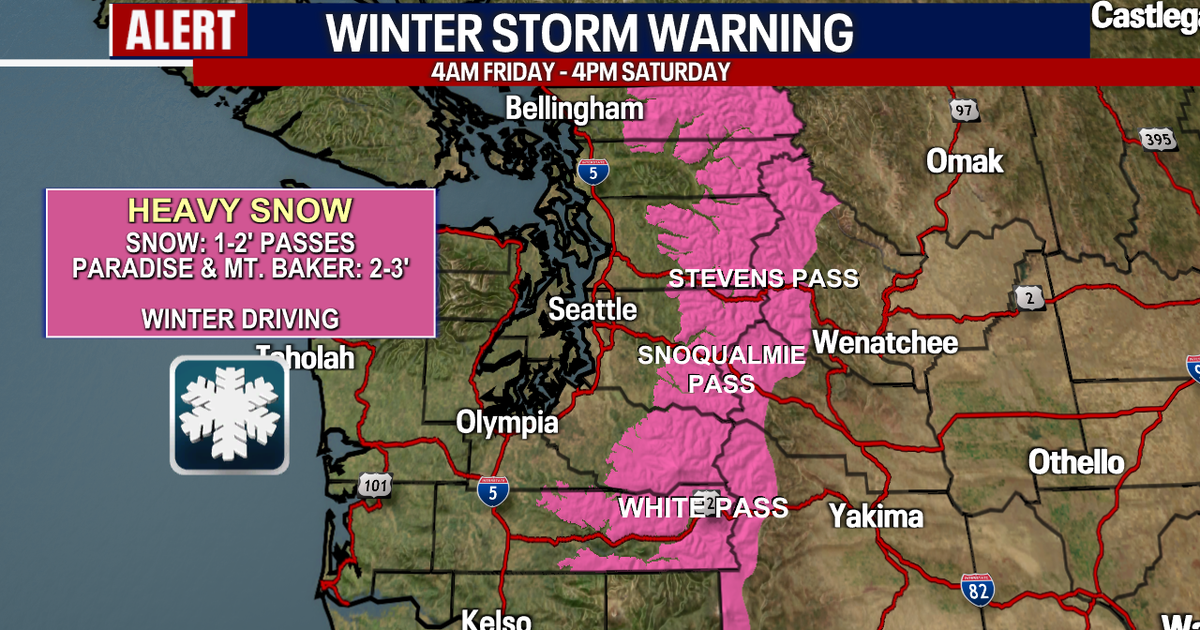 Scattered showers and heavy mountain snow Friday | FOX 13 Seattle