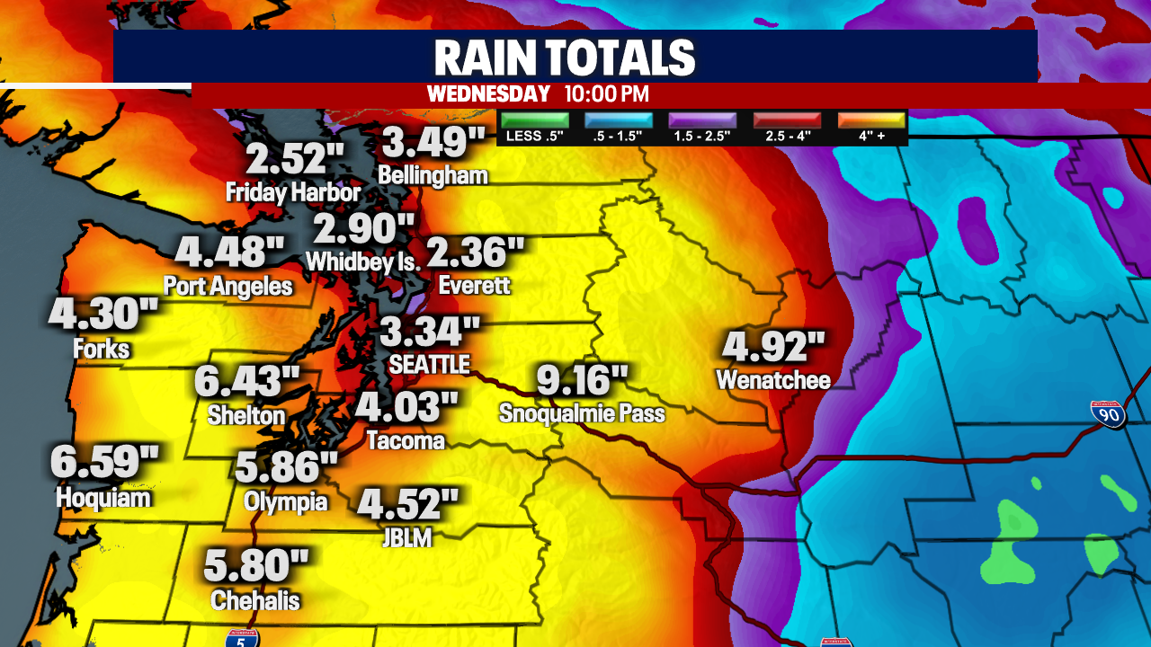 Stormy weather next week in Seattle with flooding