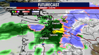 Seattle weather: Mountain snow moving in Christmas night
