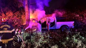 Driver pulled out of pickup truck after fiery crash on SR 9 in Snohomish County, WA