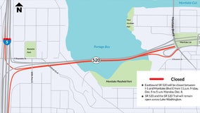WSDOT crews to close section of SR-520 in Seattle for construction