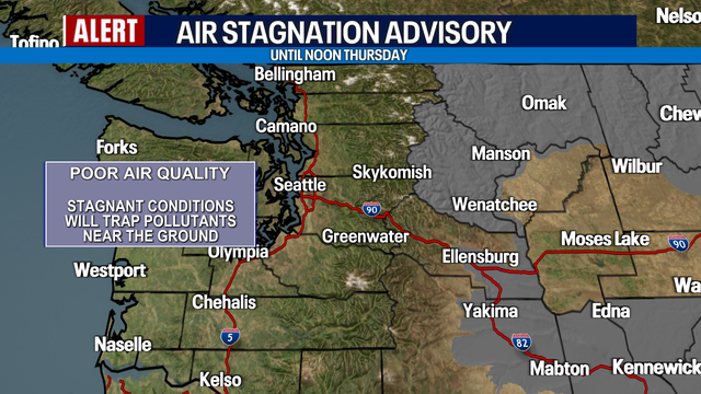 Seattle weather: Pockets of freezing fog by Tuesday morning