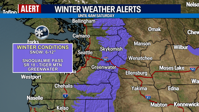 Seattle weather: Pockets of lowland snow, wintry mix overnight