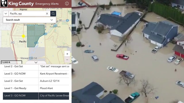 Pacific, WA under 'Go Now' Evacuations after White River levee break