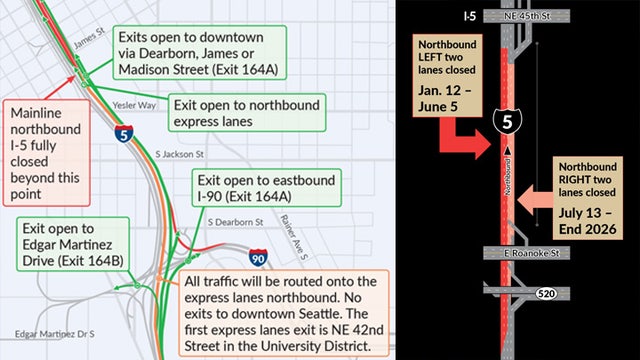 Revive I-5 work begins this weekend in Seattle