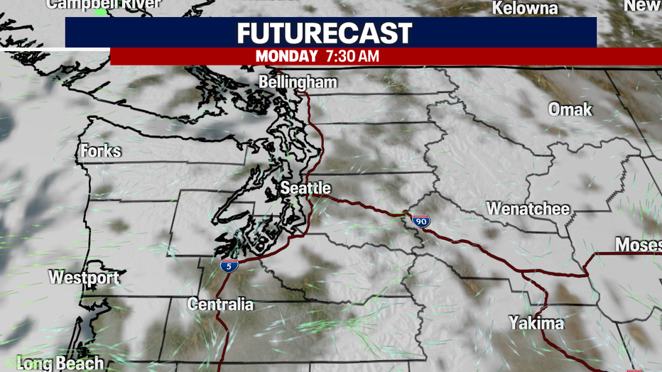 Foggy skies Monday morning. 