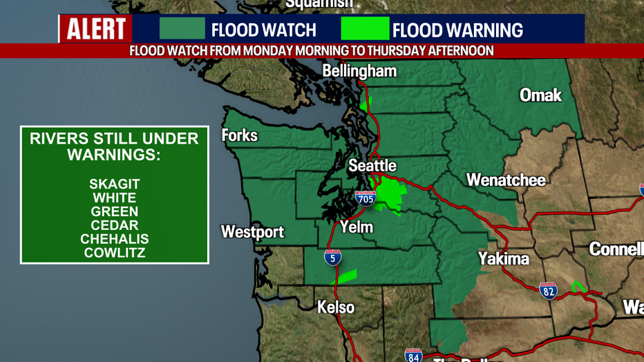 More rain will lead to additional flooding concerns.