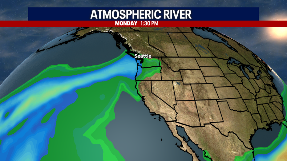 Atmospheric river arrives on Monday.