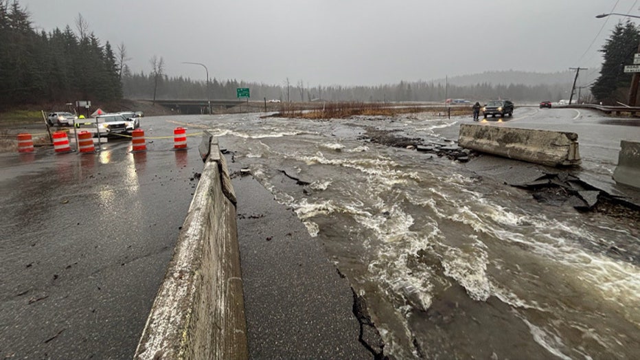The Washington State Patrol is asking the public to stay away from State Route 906 as crews work to repair roadway damage caused by flooding.