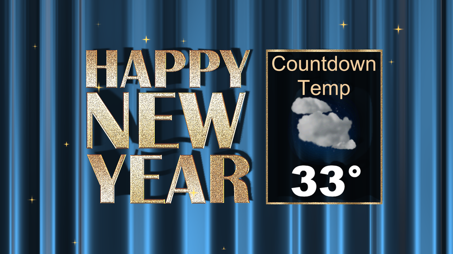 Cloudy and chilly New Year's Eve.