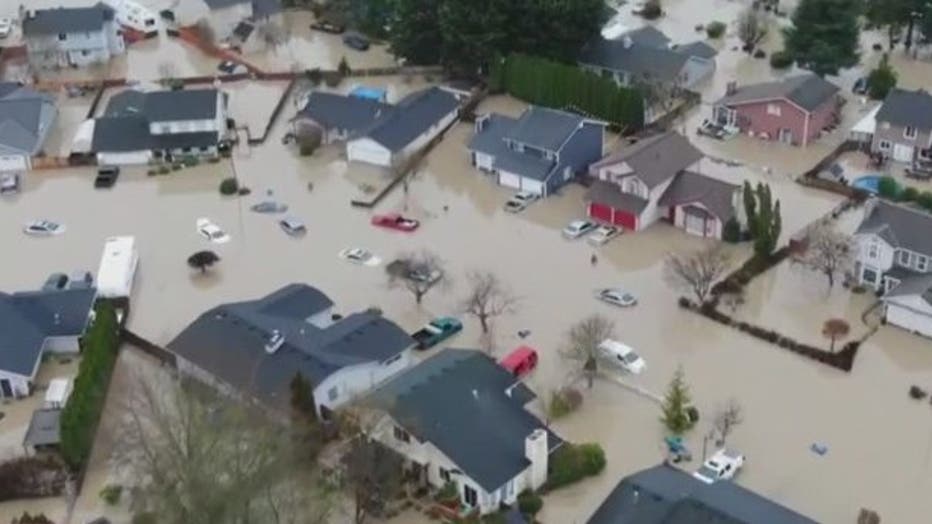 Pacific, WA neighborhood flooded after levee break