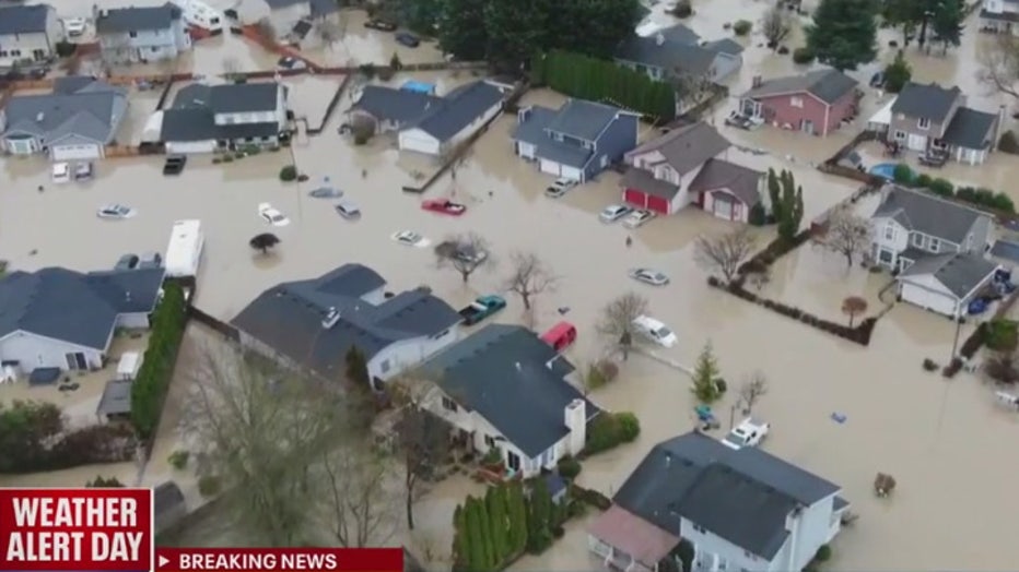 Pacific, WA neighborhood flooded after levee break