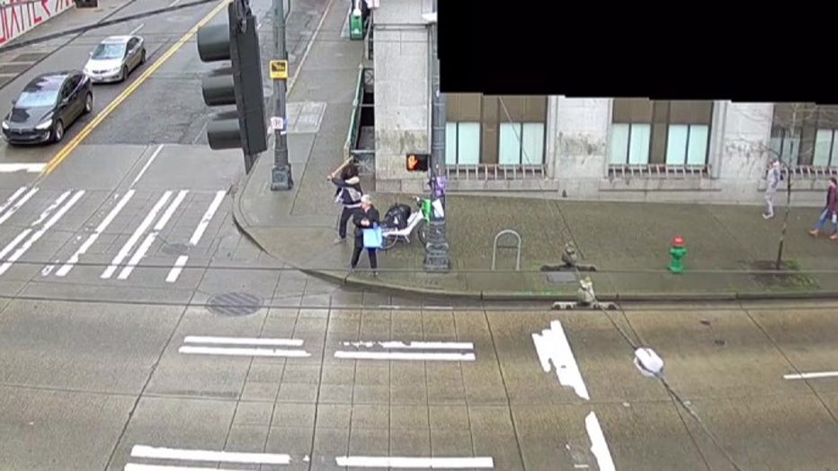 Downtown Seattle elderly woman assault