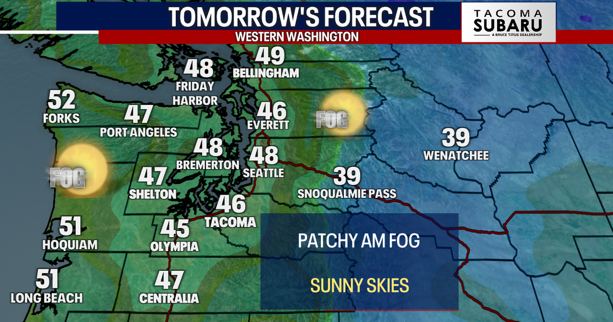 Seattle weather: Chilly start Tuesday with low clouds, afternoon sun