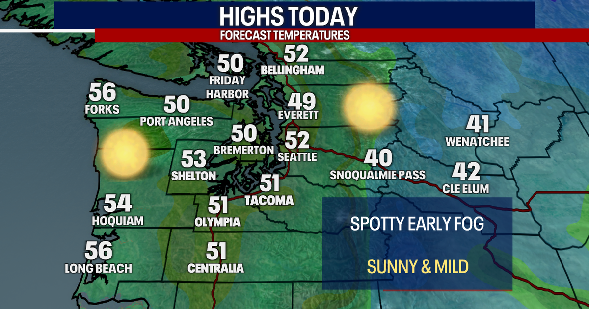 More sunshine Friday with highs in the 50s | FOX 13 Seattle