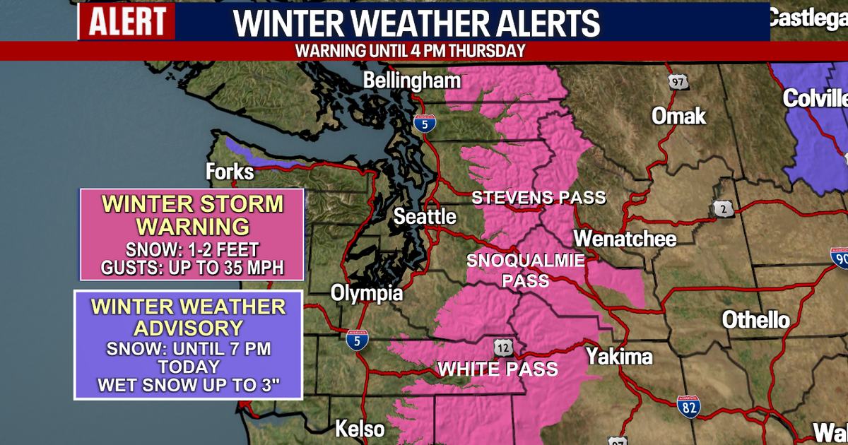 Seattle weather: Lowland rain, intense mountain snow