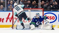 Matty Beniers goal in shootout gives Seattle Kraken 4-3 victory over Canucks