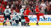 Hurricanes score twice in third period as Seattle Kraken lose 3-2