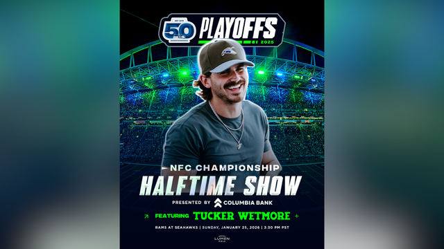 Tucker Wetmore announced as NFC championship halftime show in Seattle