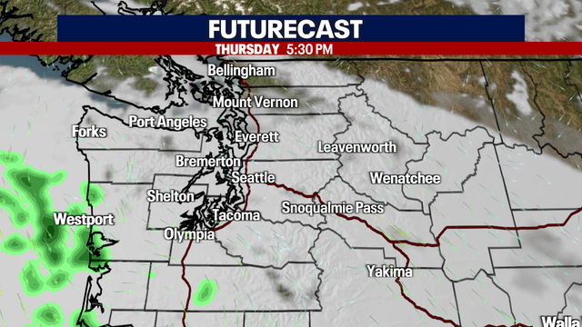 Seattle weather: More clouds with coastal sprinkles Thursday