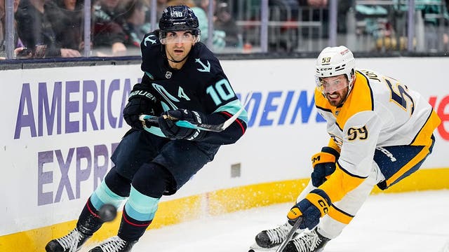 Matty Beniers scores twice as Seattle Kraken beat Predators 4-1