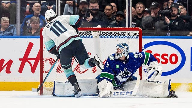Matty Beniers goal in shootout gives Seattle Kraken 4-3 victory over Canucks