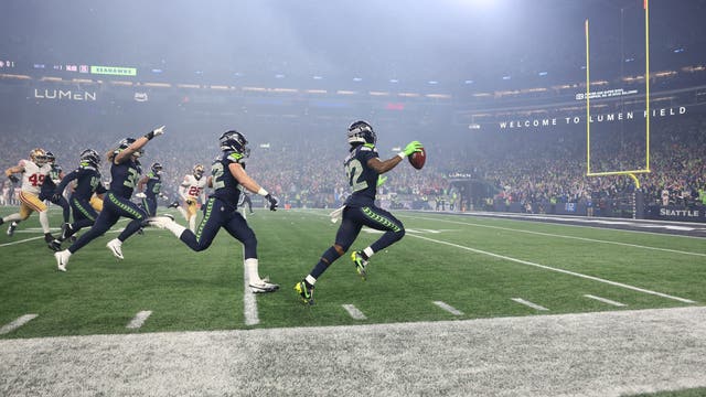 Rashid Shaheed's touchdown causes seismic spike in Seattle, Seahawks NFC championship bound