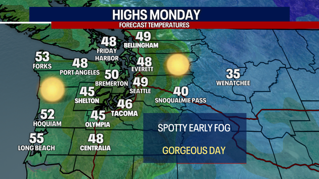 Seattle weather: Foggy, dry and sunny ahead