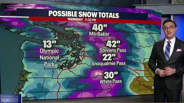 Winter storm warning in WA Cascades to bring 2-4 feet of snow