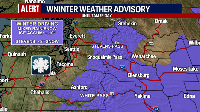 Seattle weather: Light showers Friday, mountain mixed rain/snow