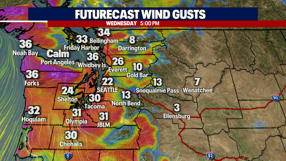 Winds Wednesday