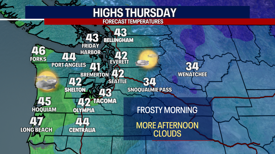 Cooler afternoon on Thursday.