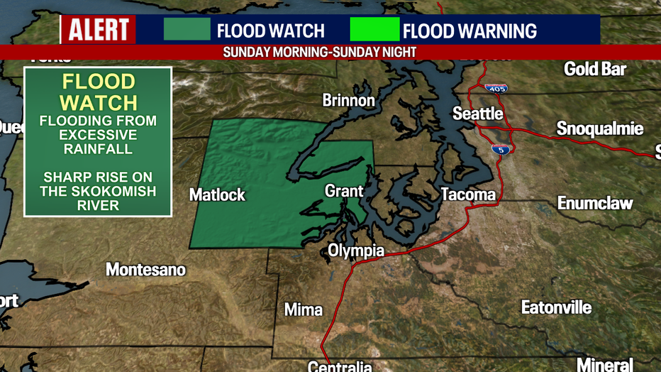 Flood watch along the Skokomish river. 