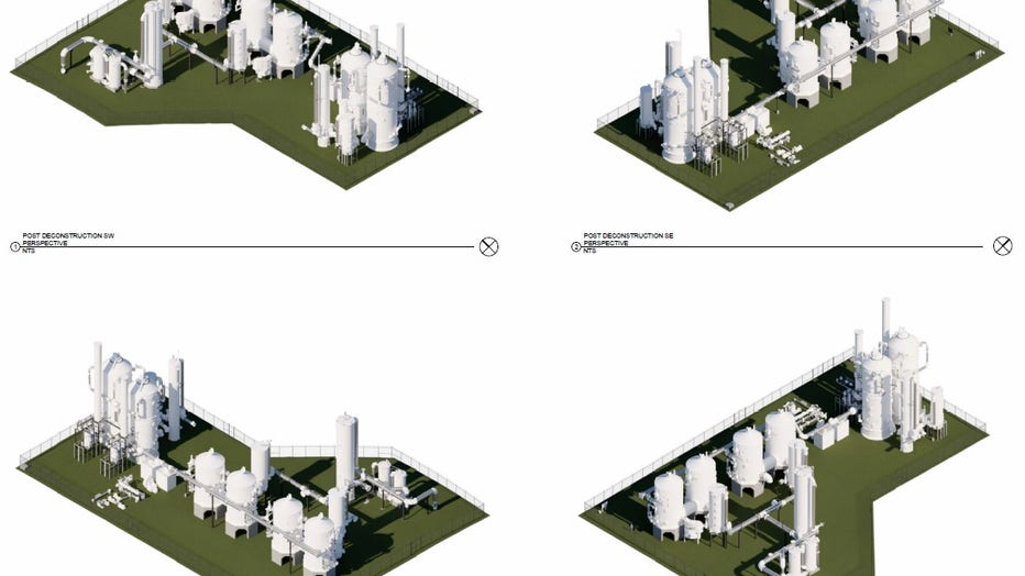 Post-deconstruction schematics for Gas Works Park