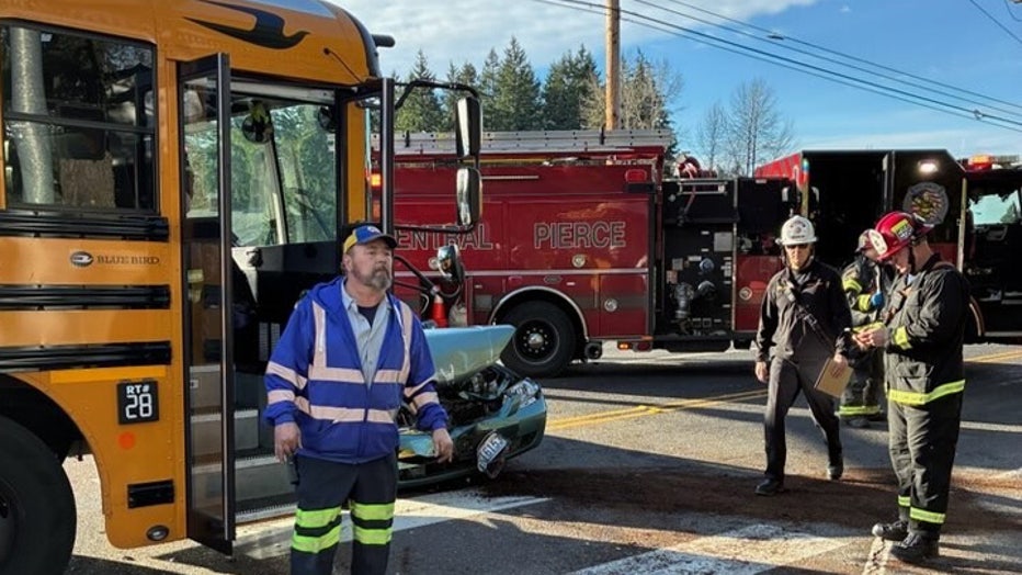 A school bus was involved in a crash in Pierce County Friday morning. The bus was carrying an estimated 30 to 35 kids. No serious injuries were reported. Several students were transported for minor injuries for precautionary reasons.