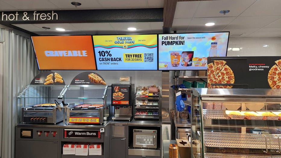 hot food items at 7-eleven at airport