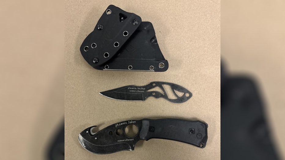 Police arrested a felon for carrying illegal knives in Seattle’s Chinatown-International District on Sunday. According to the Seattle Police Department (SPD), at around 8 a.m. on Jan. 11, officers patrolling 12th Avenue and South Jackson Street saw a man with a knife sheath sticking out of his waistband. Officers contacted him and asked about the knife, and the suspect said it held his hunting knife. Officers then ordered him to remove the weapon from his waistband, which revealed two fixed-blade knives. The SPD says, the 39-year-old man is a previously convicted felon for manufacturing and dealing narcotics, and riot with a deadly weapon. He was also previously ordered to stay out of the International District’s Stay Out of Drug Areas (SODA) Zone. Police arrested him for 