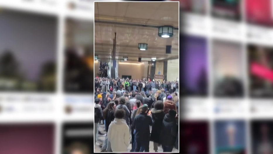Seattle light rail packed on NYE