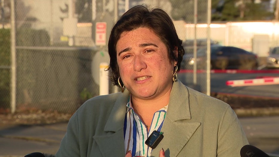 Rep. Emily Randall after touring Northwest ICE Detention Center