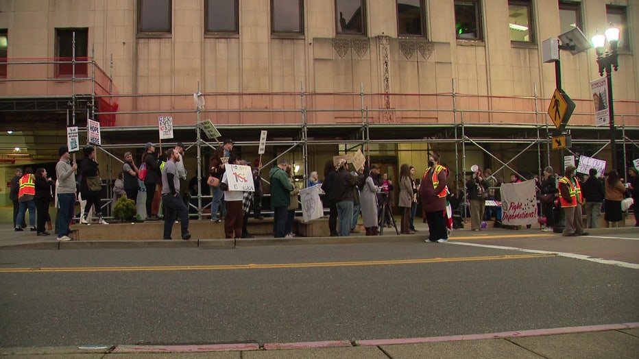 ICE protest outside Tacoma City Hall