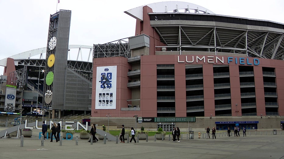 Lumen Field ahead of Seahawks playoff game