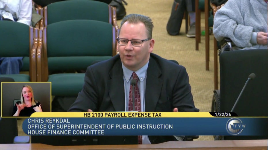 Chris Reykdal speaks on HB 2100