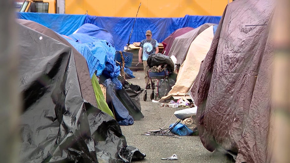 Homeless encampment